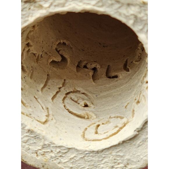 Folk Art Figurine Bearded Pottery Farmhouse Country Home Signed 1986 Glaze 3" - Picture 3 of 13